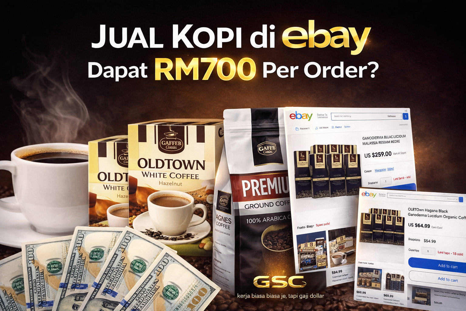 RM700 Per Order Jual Kopi di Ebay