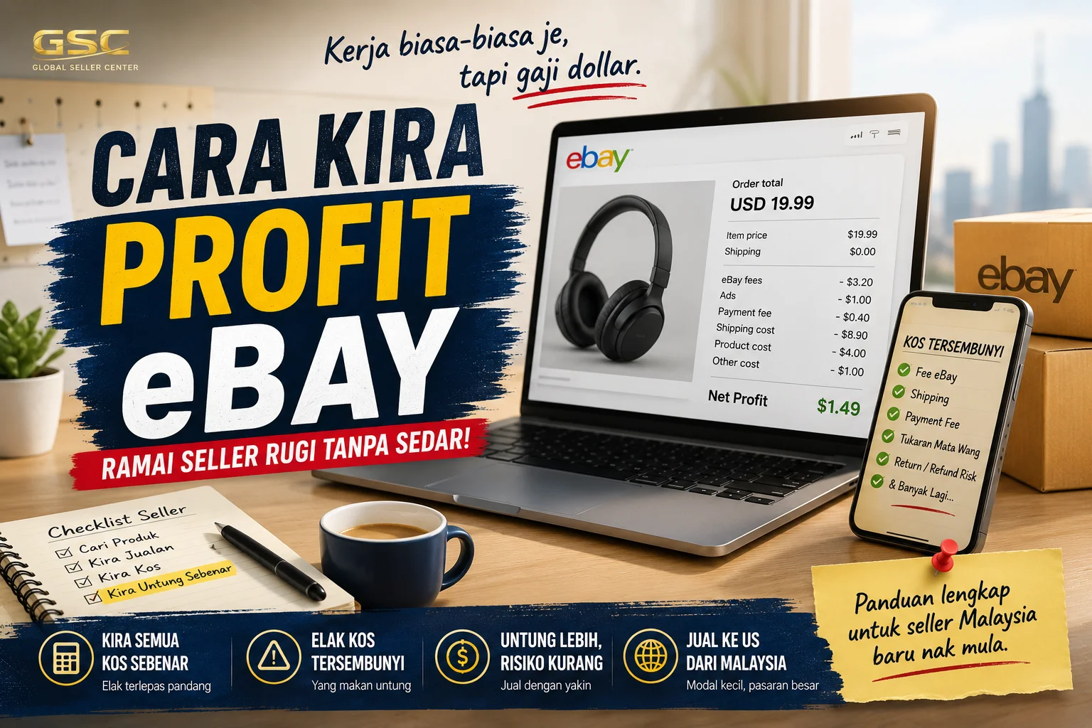Cara Kira Profit eBay (Ramai Seller Rugi Tanpa Sedar)